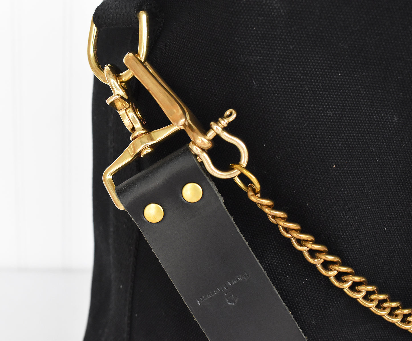 FINAL SALE- Adjustable Leather Strap- Crossbody Black