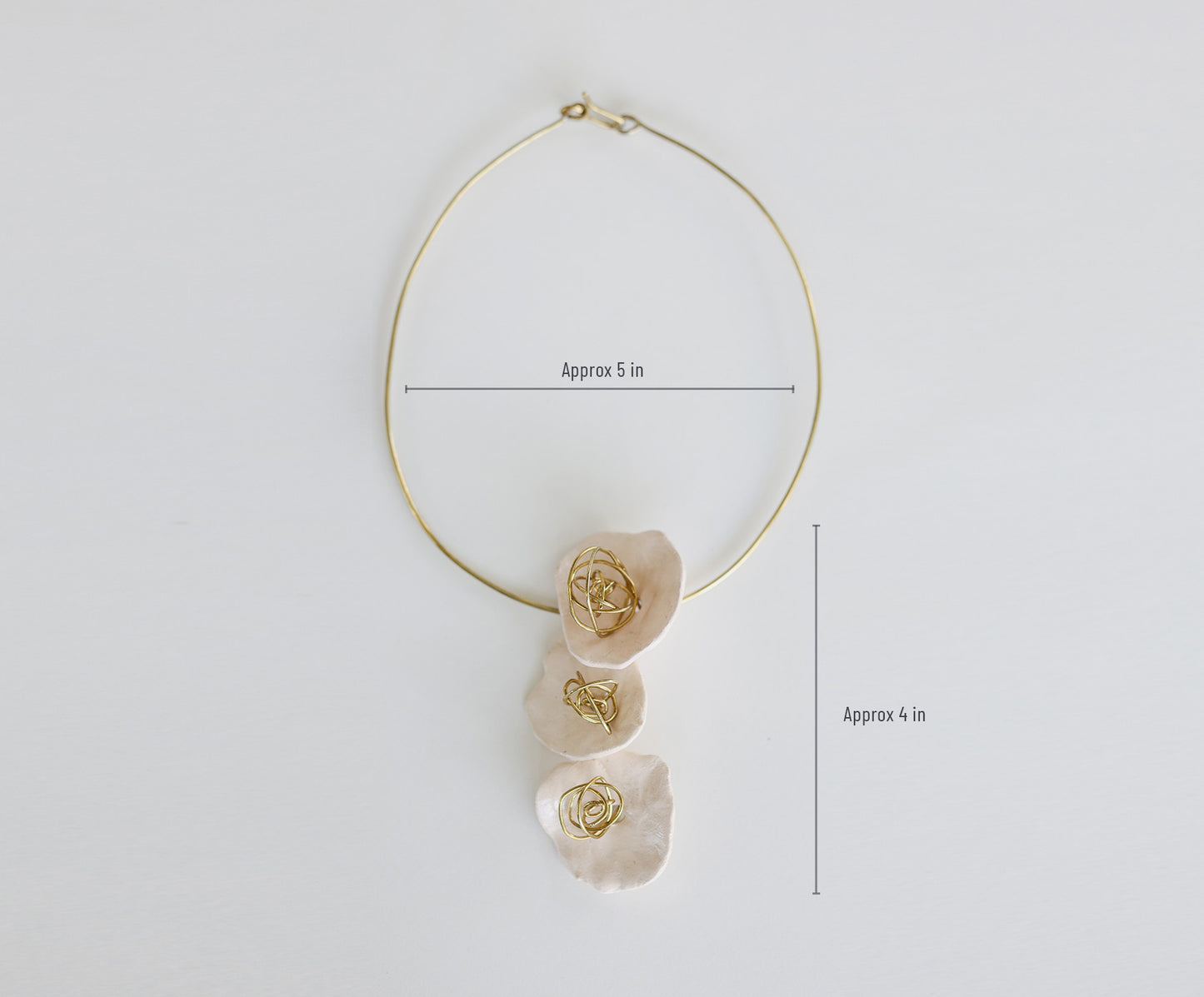 Amapola Necklace- Bronze & Porcelain