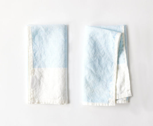 Block Printed Linen Napkins - Set of 2 - celina mancurti - napkins - -set of 2