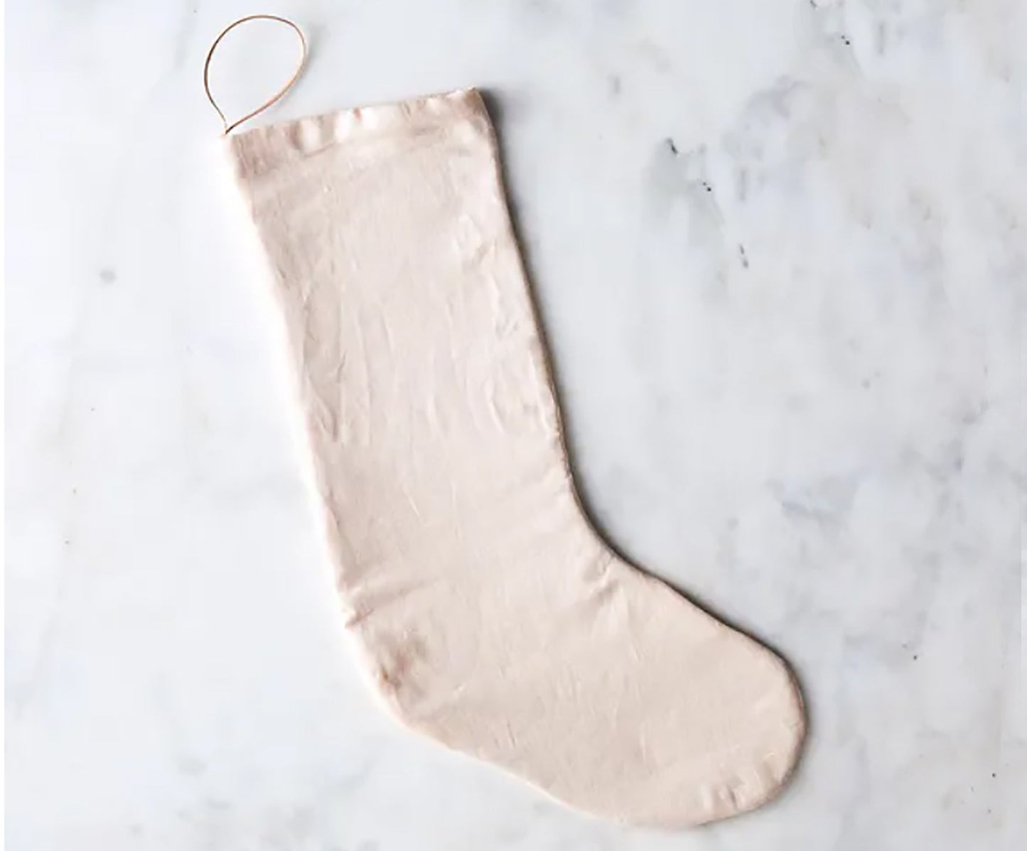 Hand-Embroidered Linen Stocking