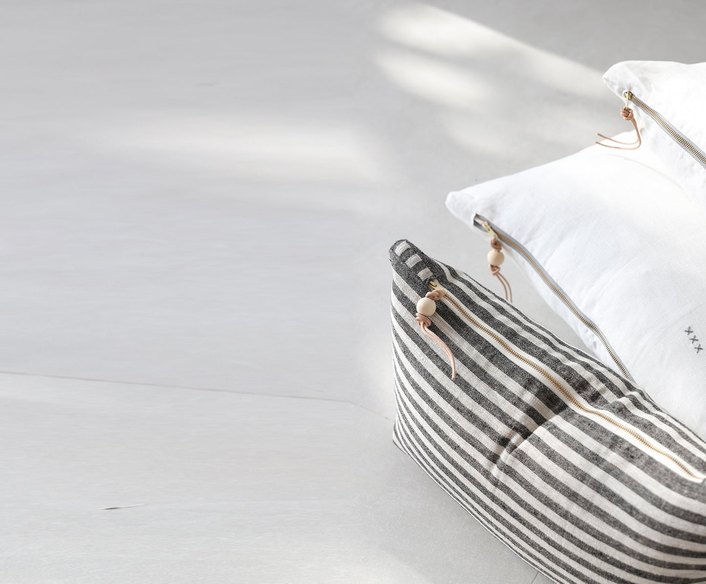 Lumbar Linen Pillow - Off White - celina mancurti - pillow - Cover + Insert - -XXX