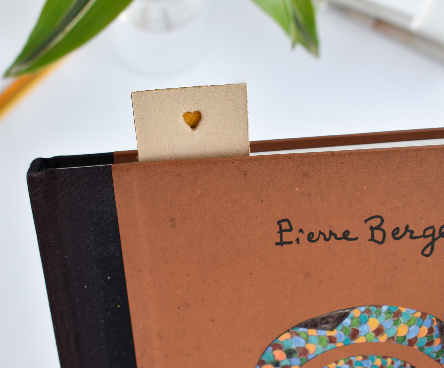 Heart Leather Bookmark