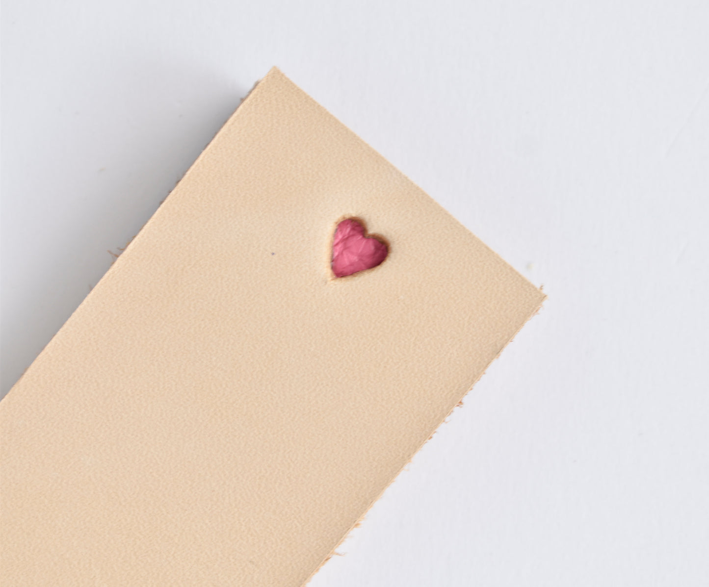 Heart Leather Bookmark
