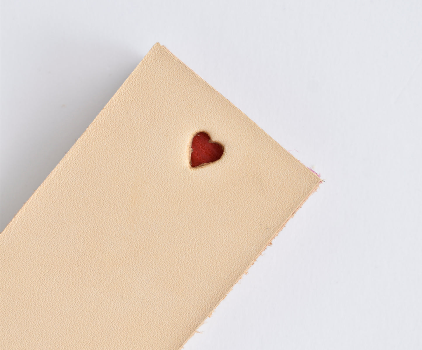 Heart Leather Bookmark