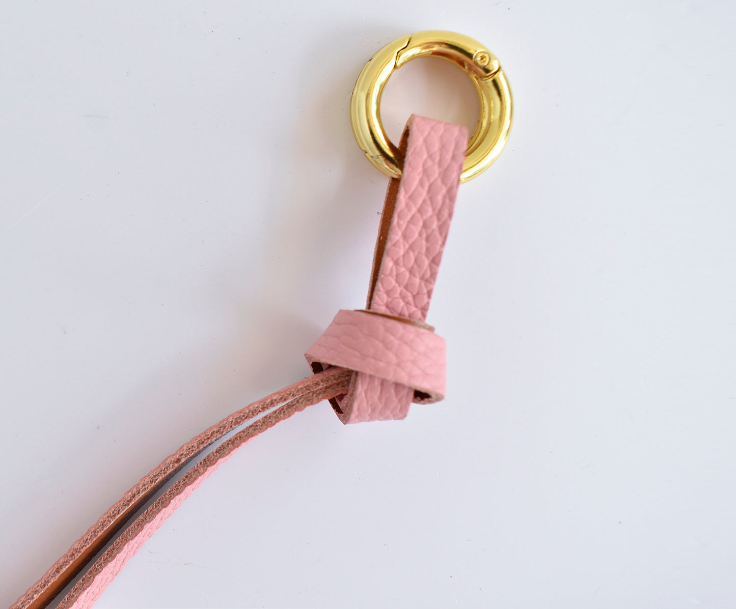 Knot Bag Charm - Rose & Caramel