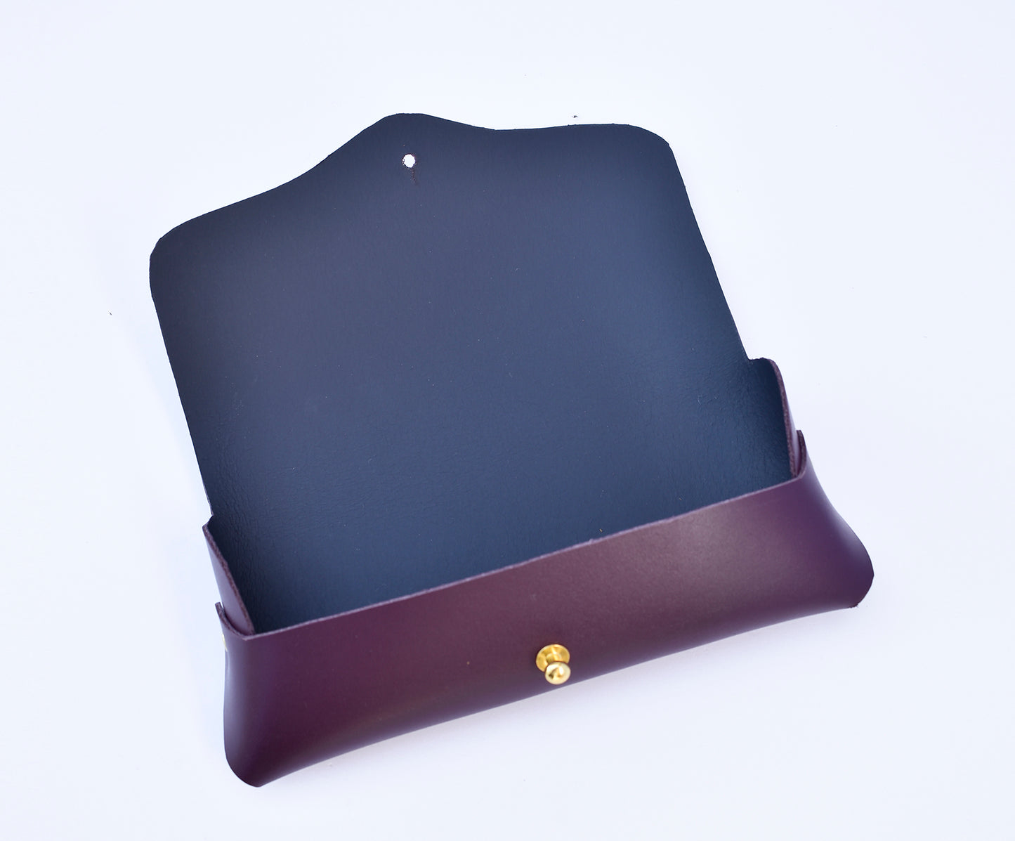 Leather Eyeglasses Case- CHERRY
