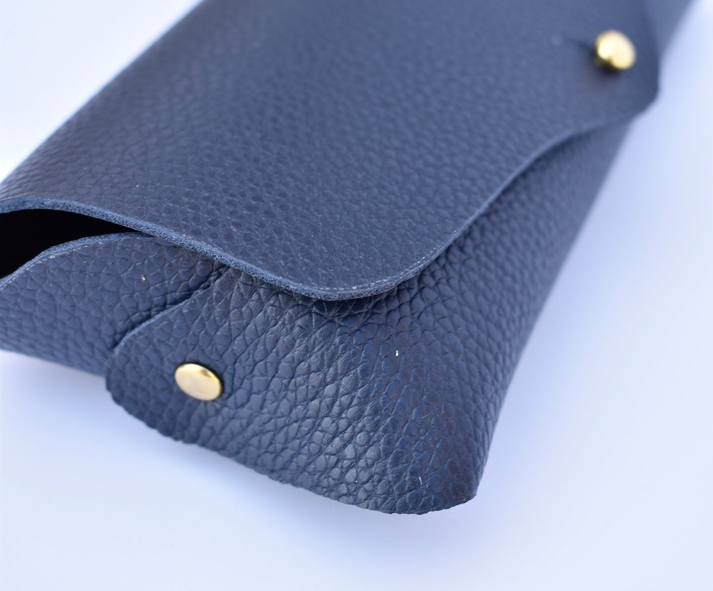 Leather Eyeglasses Case- NAVY