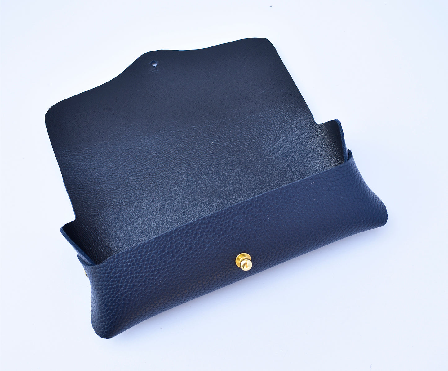 Leather Eyeglasses Case- NAVY