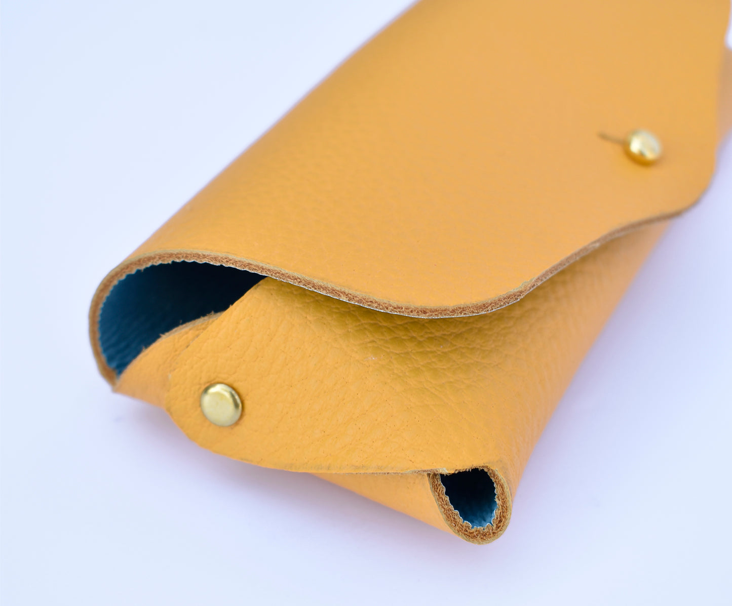 Leather Eyeglasses Case- YELLOW