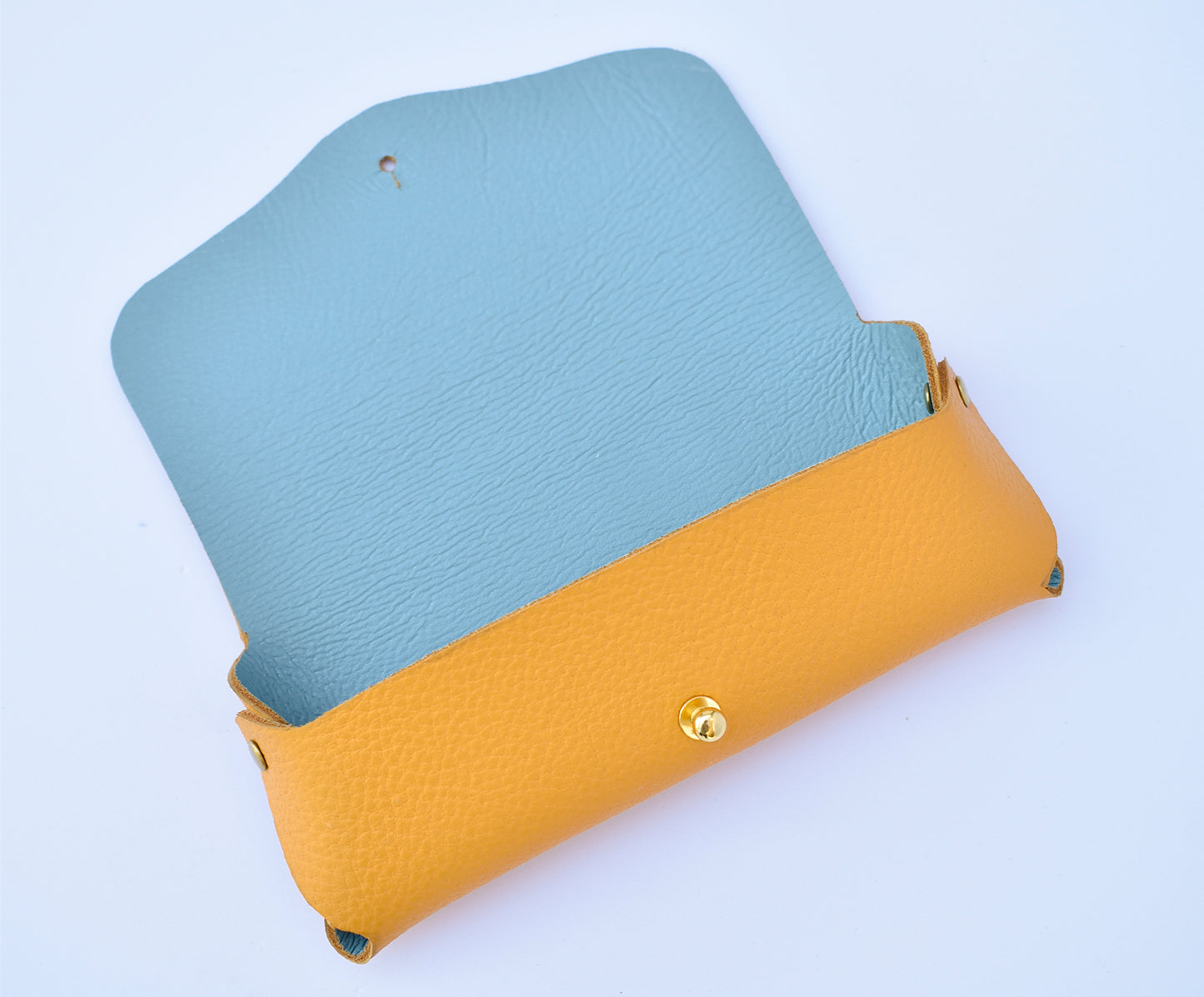 Leather Eyeglasses Case- YELLOW