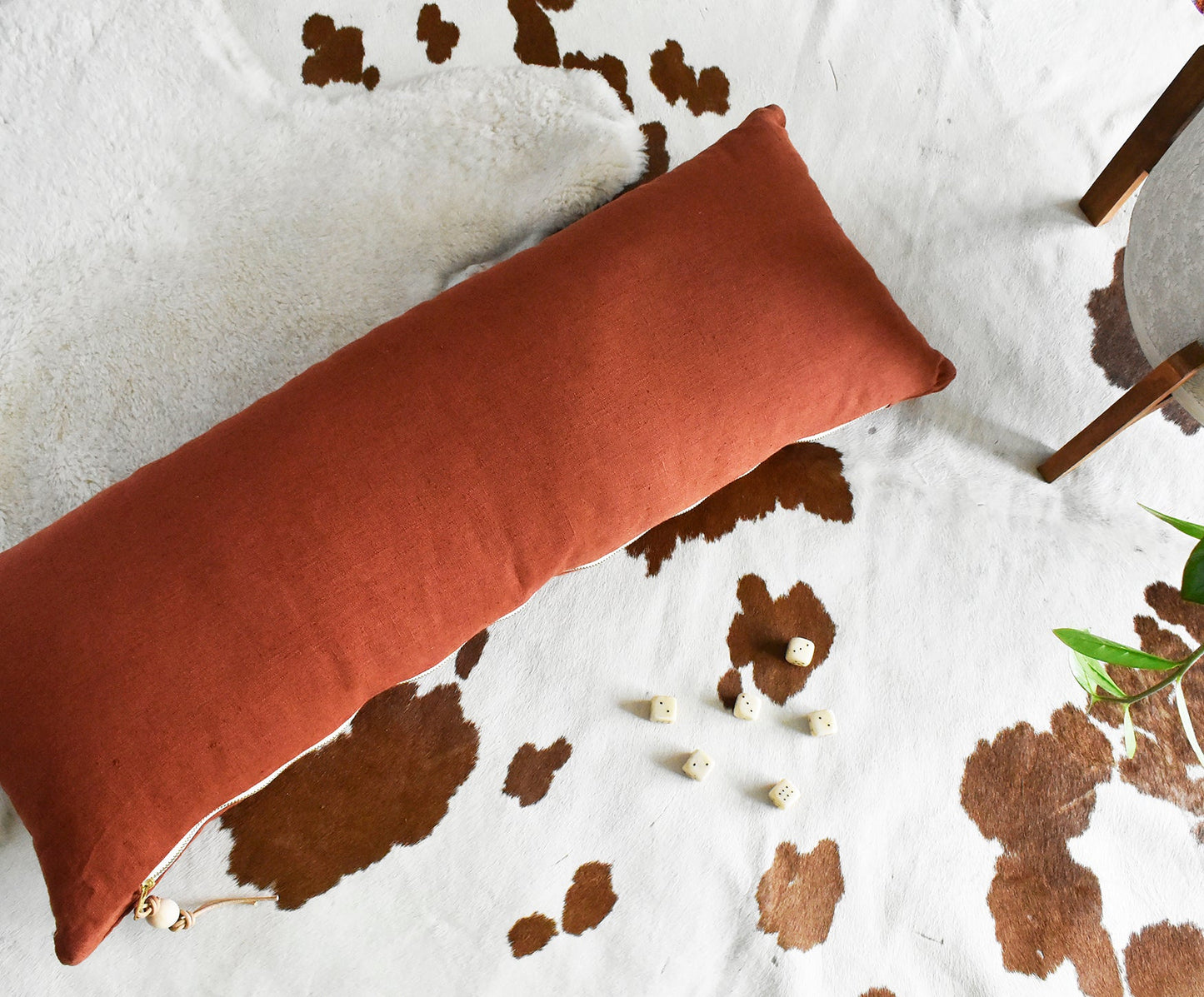 Long Lumbar Pillow Pure Linen