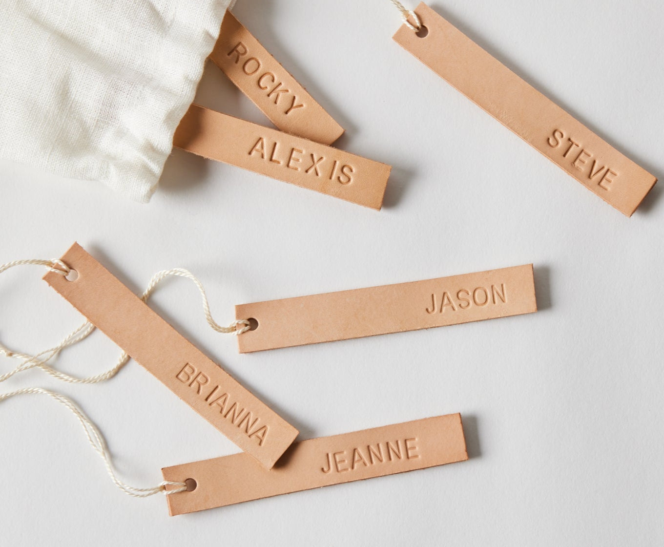 Monogrammed Leather Tags – Personalized Gift Tags