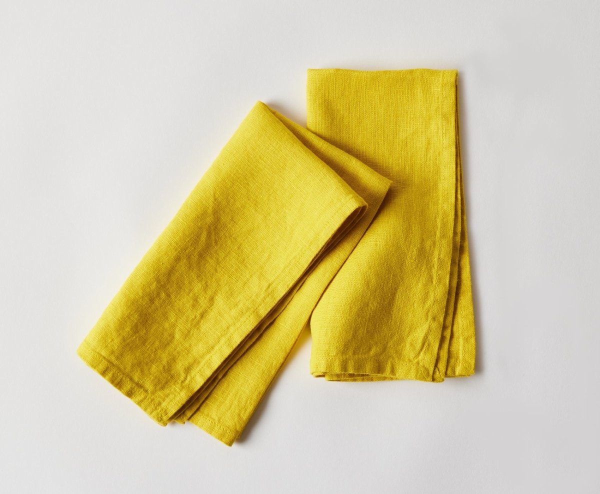 Saffron Linen Napkins (Set of 2) - celina mancurti - napkins - -set of 2