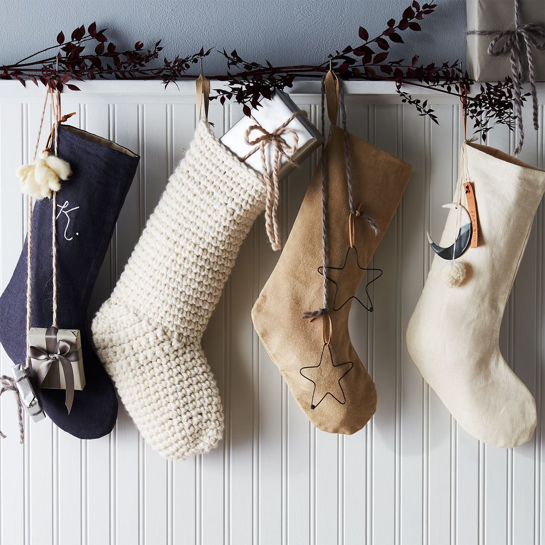 Suede Christmas Stocking