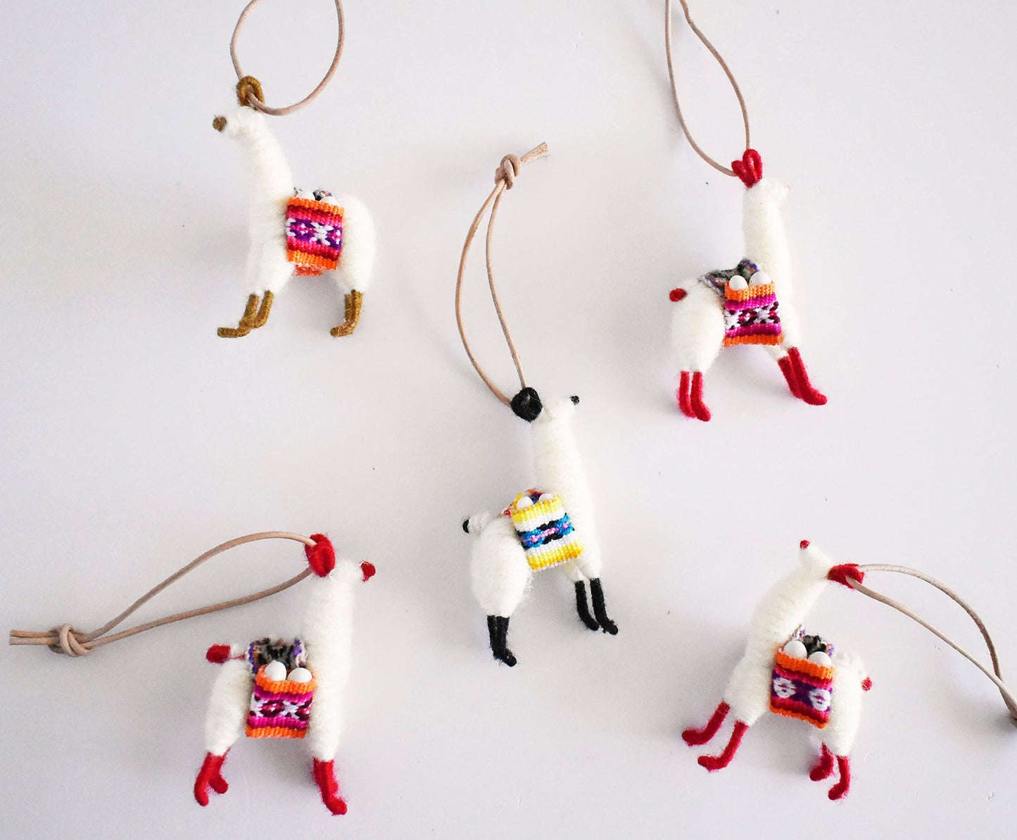 Tiny Llama Ornaments - Set of 5