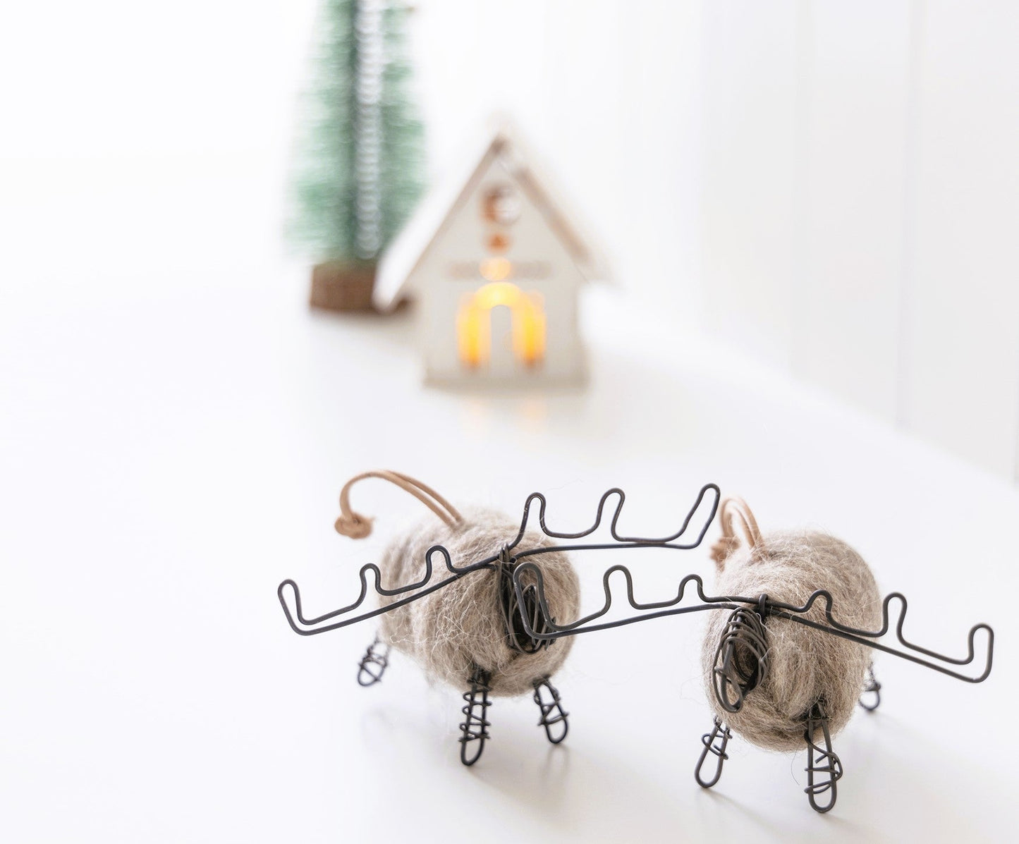 Tiny Reindeer Ornaments- Set of 2 - celina mancurti - Christmas Ornaments - -Pre Order Yours