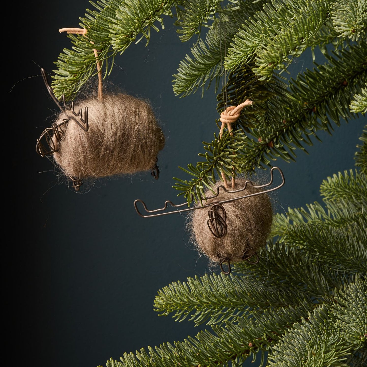 Tiny Reindeer Ornaments- Set of 2