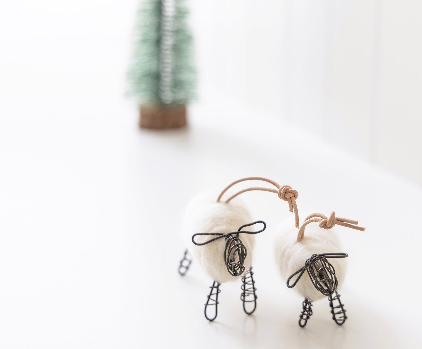 Tiny Sheep Ornaments- Set of 2 - celina mancurti - Christmas Ornaments - -Pre Order Yours