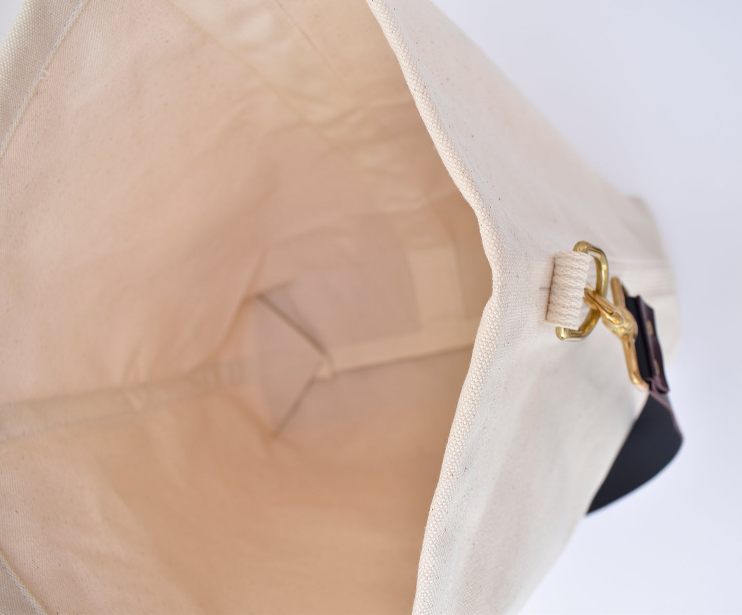 Tote Bag with Leather Strap - Cherry