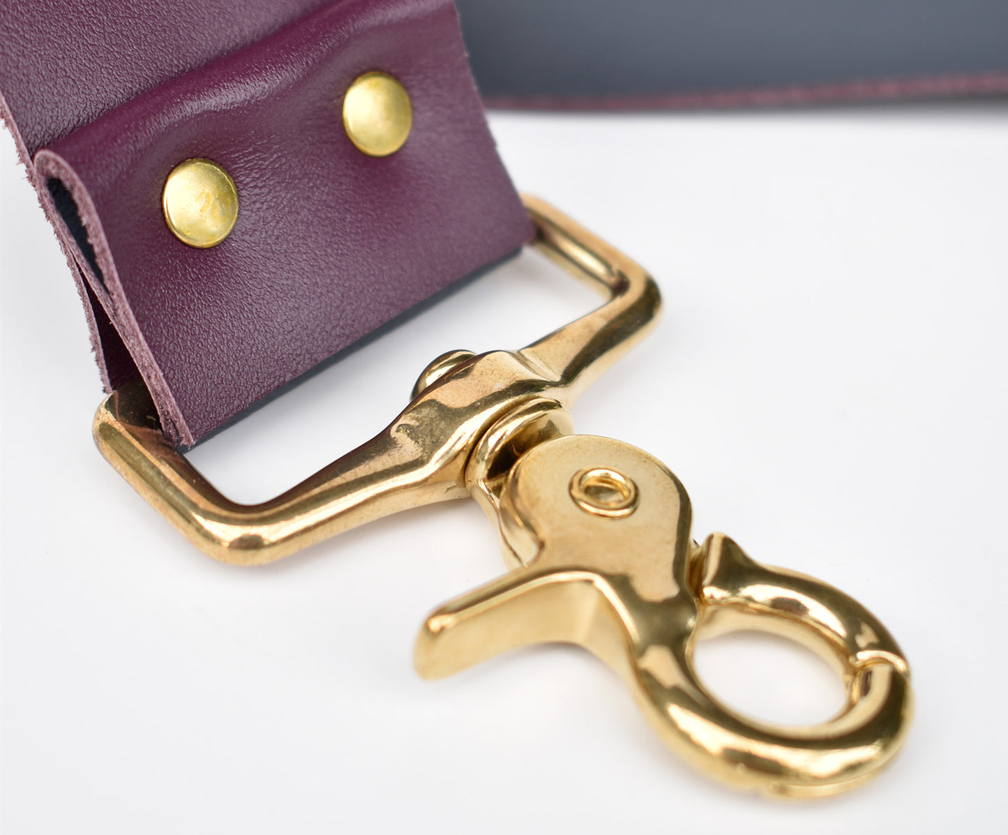 Tote Bag with Leather Strap - Cherry
