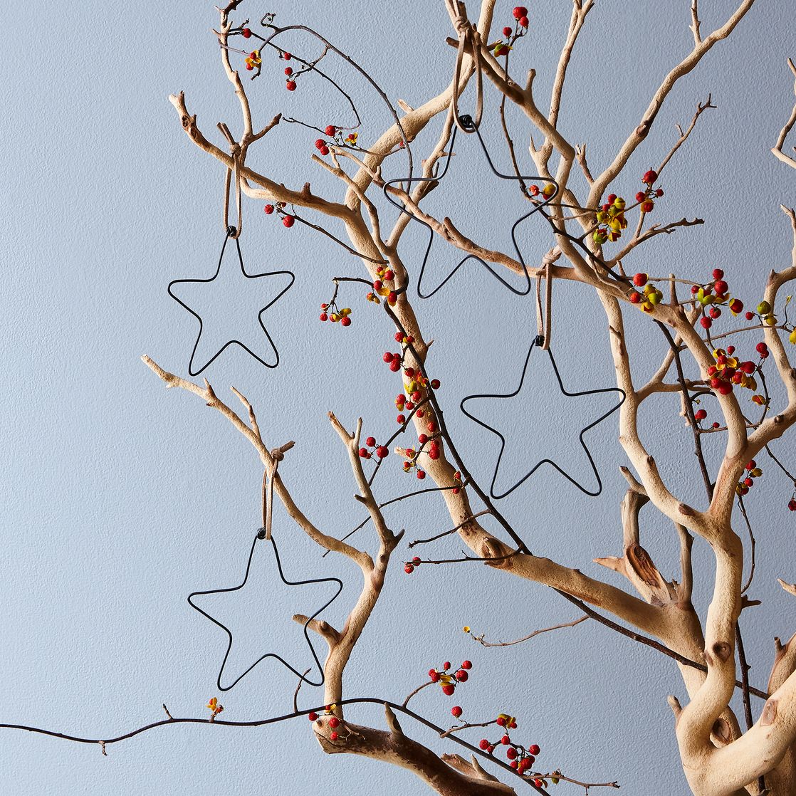 Wire Star Ornaments - Set of 5