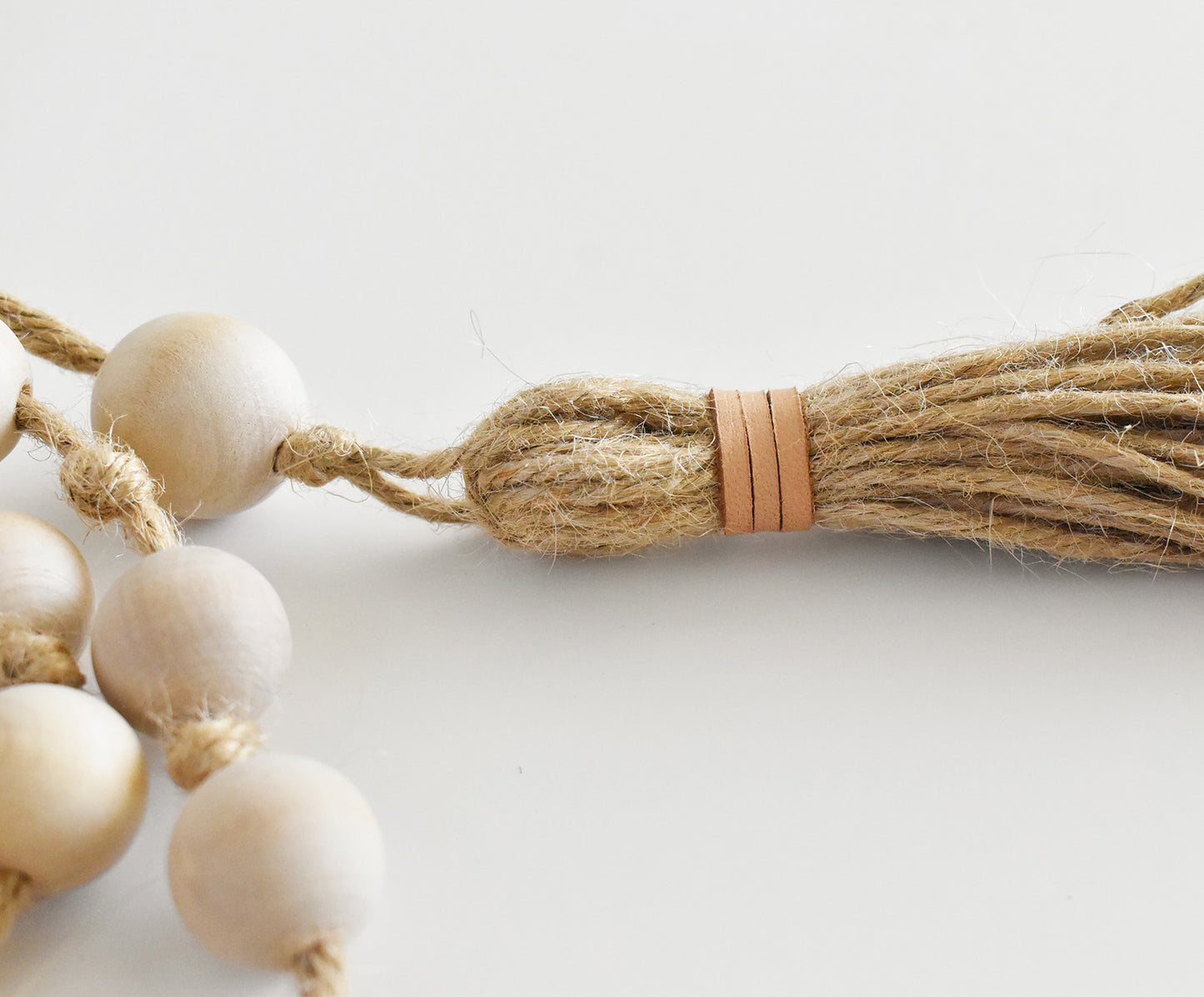 Wood Garland - Jute & Leather