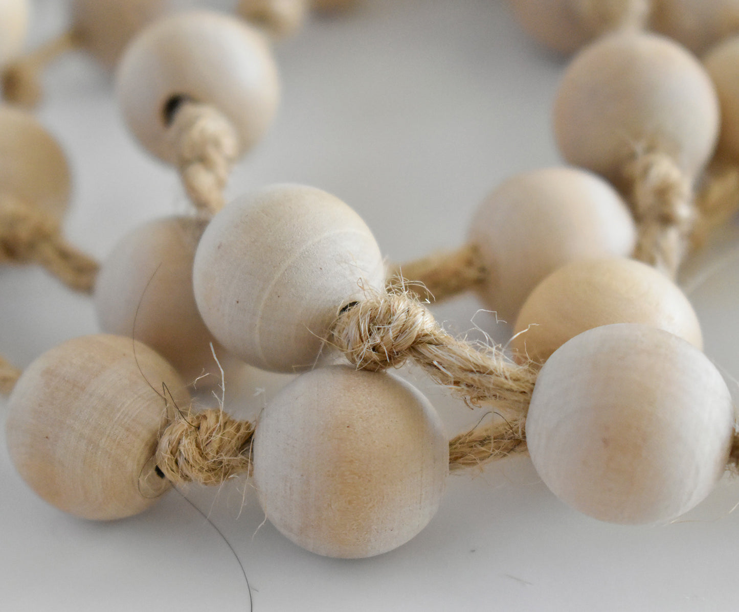 Wood Garland – Jute & Leather