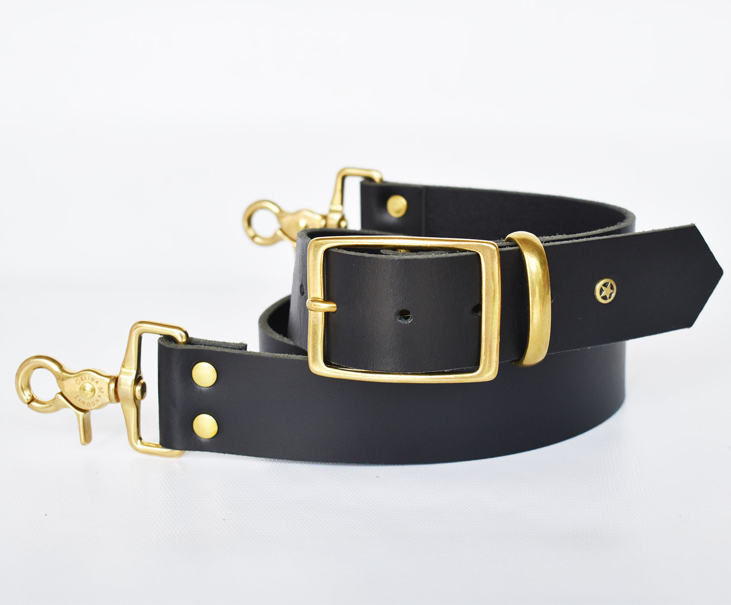 FINAL SALE- Adjustable Leather Strap- Crossbody Black