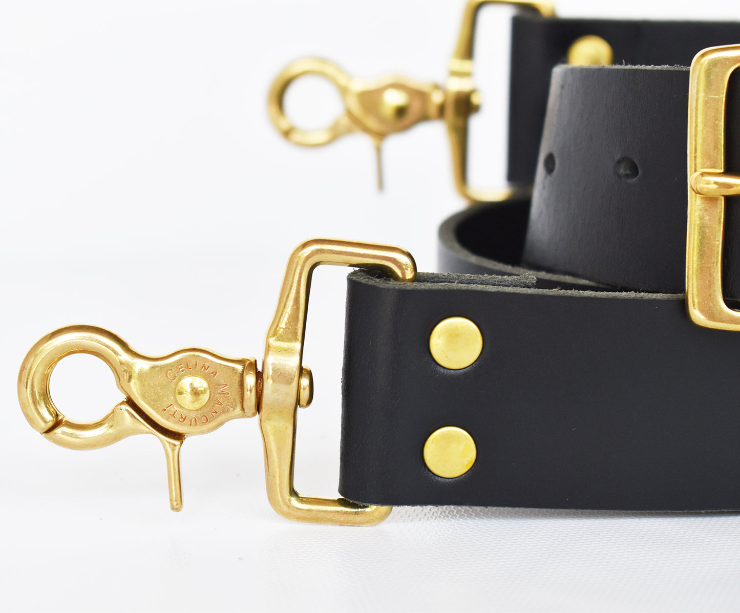 FINAL SALE- Adjustable Leather Strap- Crossbody Black