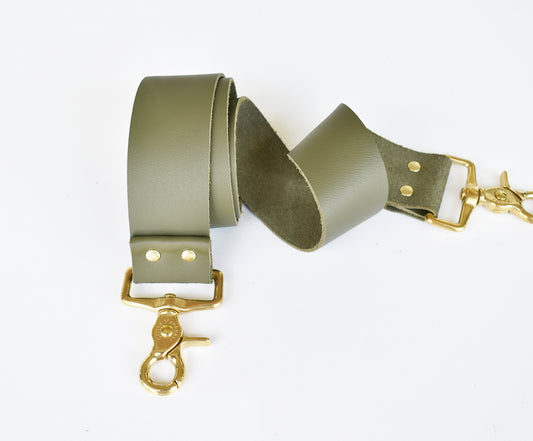 Bag Leather Strap Army