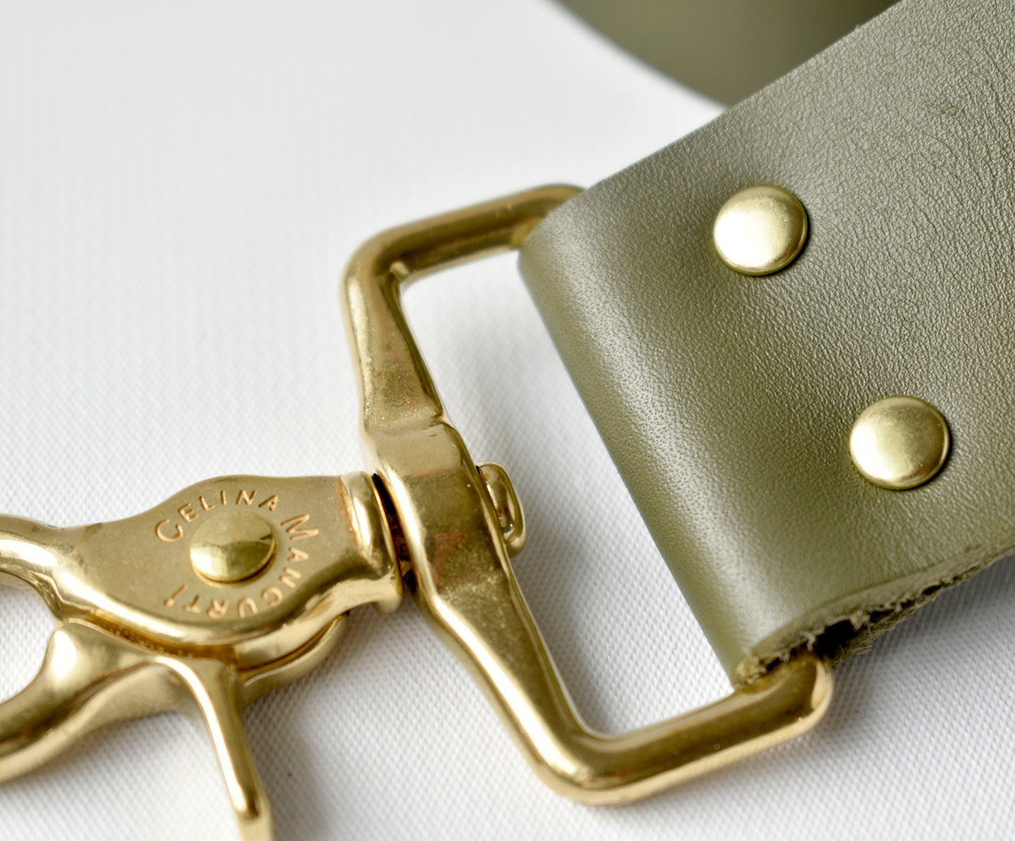 Bag Leather Strap Army