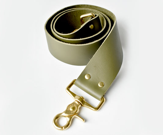 Bag Leather Strap Army