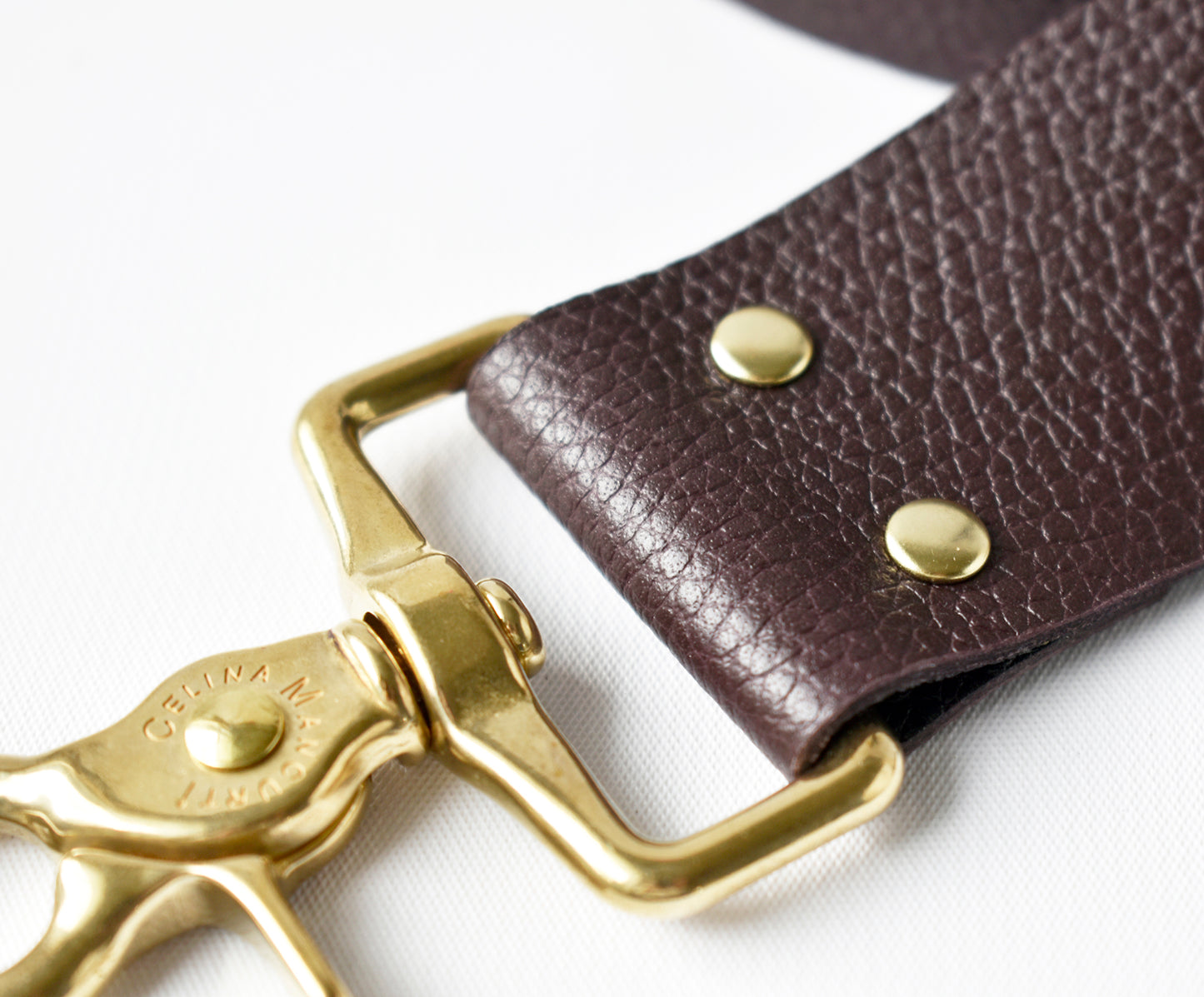 FINAL SALE-Leather Strap Chocolate/Black