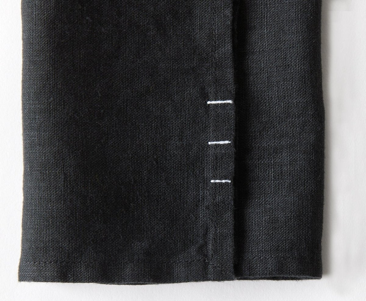 Black Linen Napkins ( Set of 2) - celina mancurti - napkins - -Sleek & chic