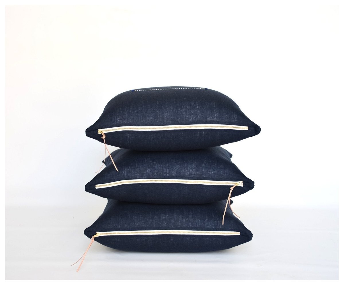 Cielo Linen Pillows - Blue - celina mancurti - pillow - Cover + Insert - -Everyday lifestyle in linen