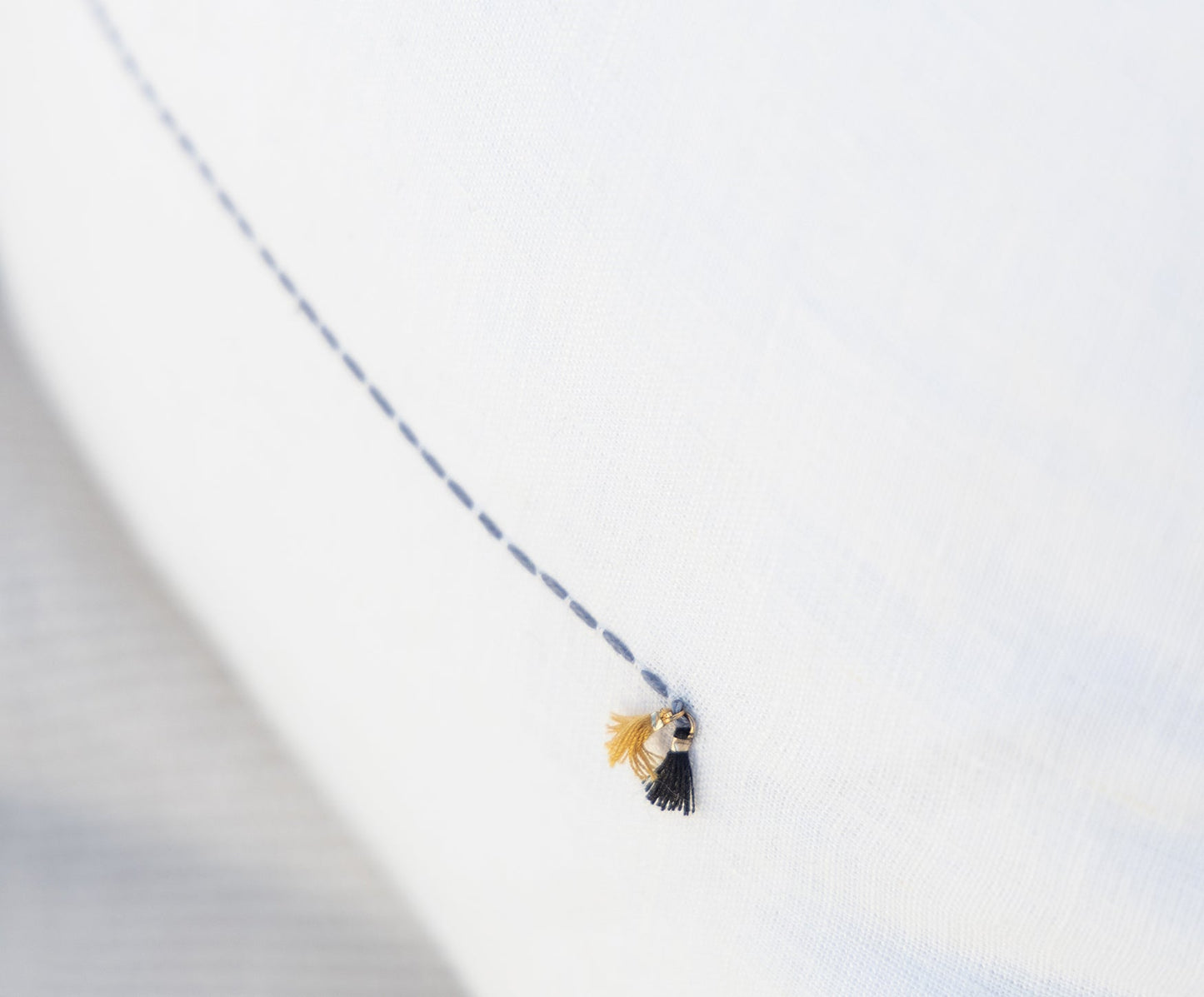 Cielo Linen Pillow Off White– Hand-Embroidered