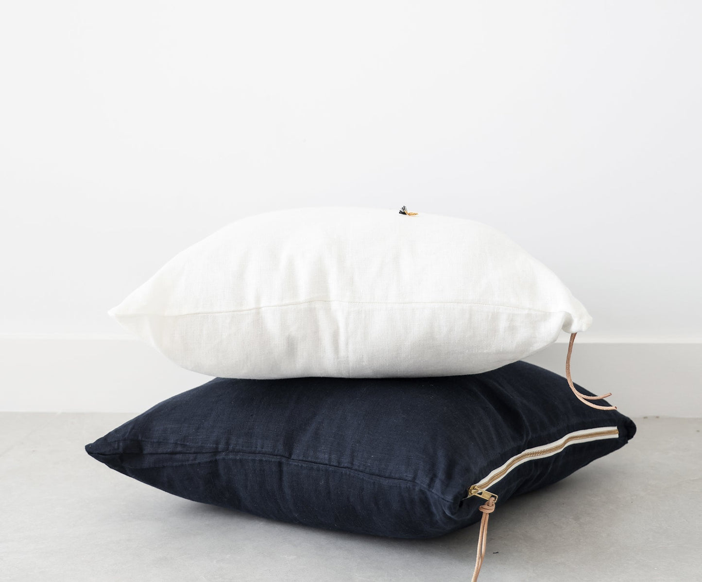 Cielo Linen Pillows - Off-White - celina mancurti - pillow - Cover + Insert - -Family-friendly pillow