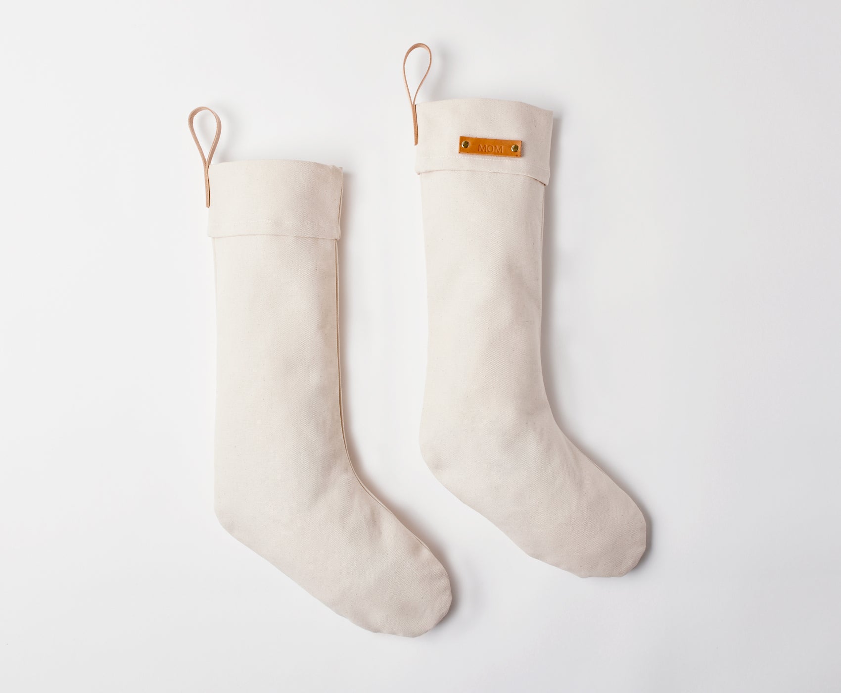 Cotton Stocking- Personalized or Plain - celina mancurti - Christmas stocking - Customized Word - -Christmas in neutrals
