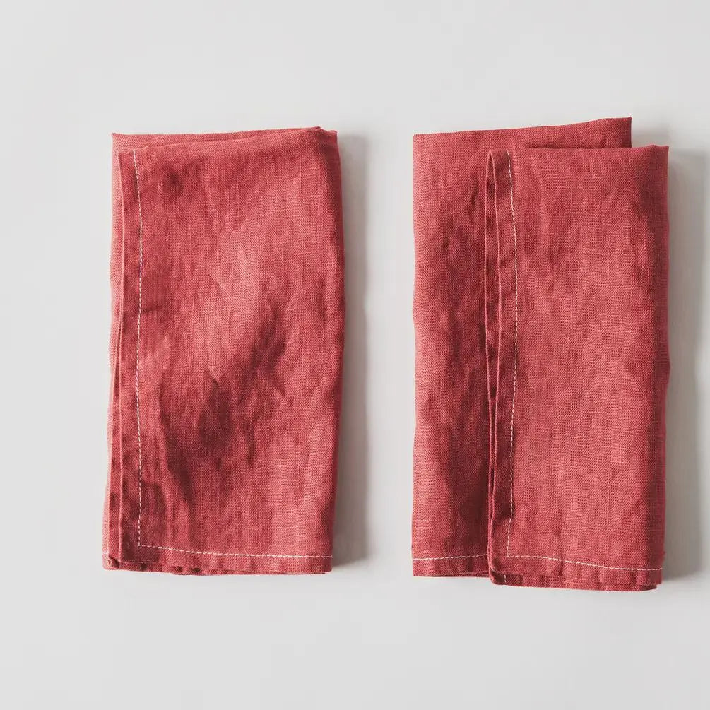 English Rose Linen Napkin - Set of 2