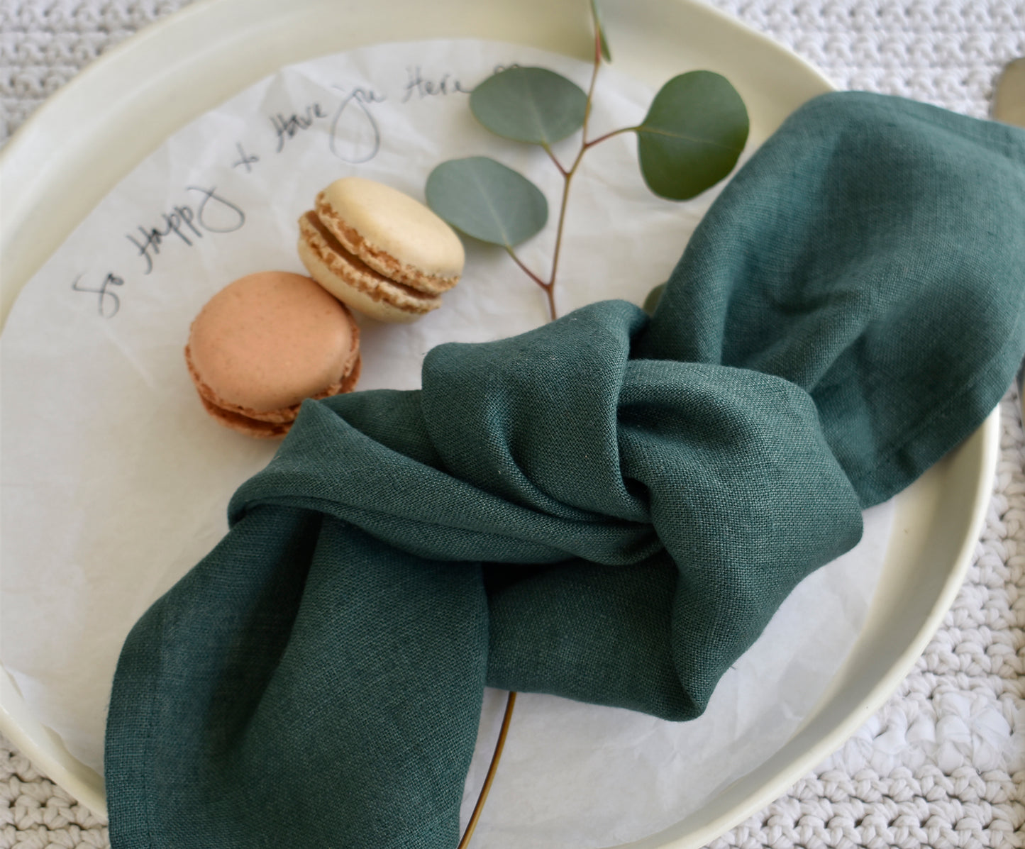 Eucalyptus Linen Napkins -Set of 2