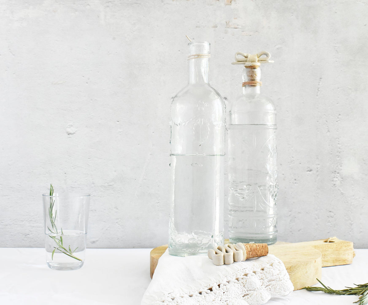 FINAL SALE- Glazed Stoneware Bottle Topper