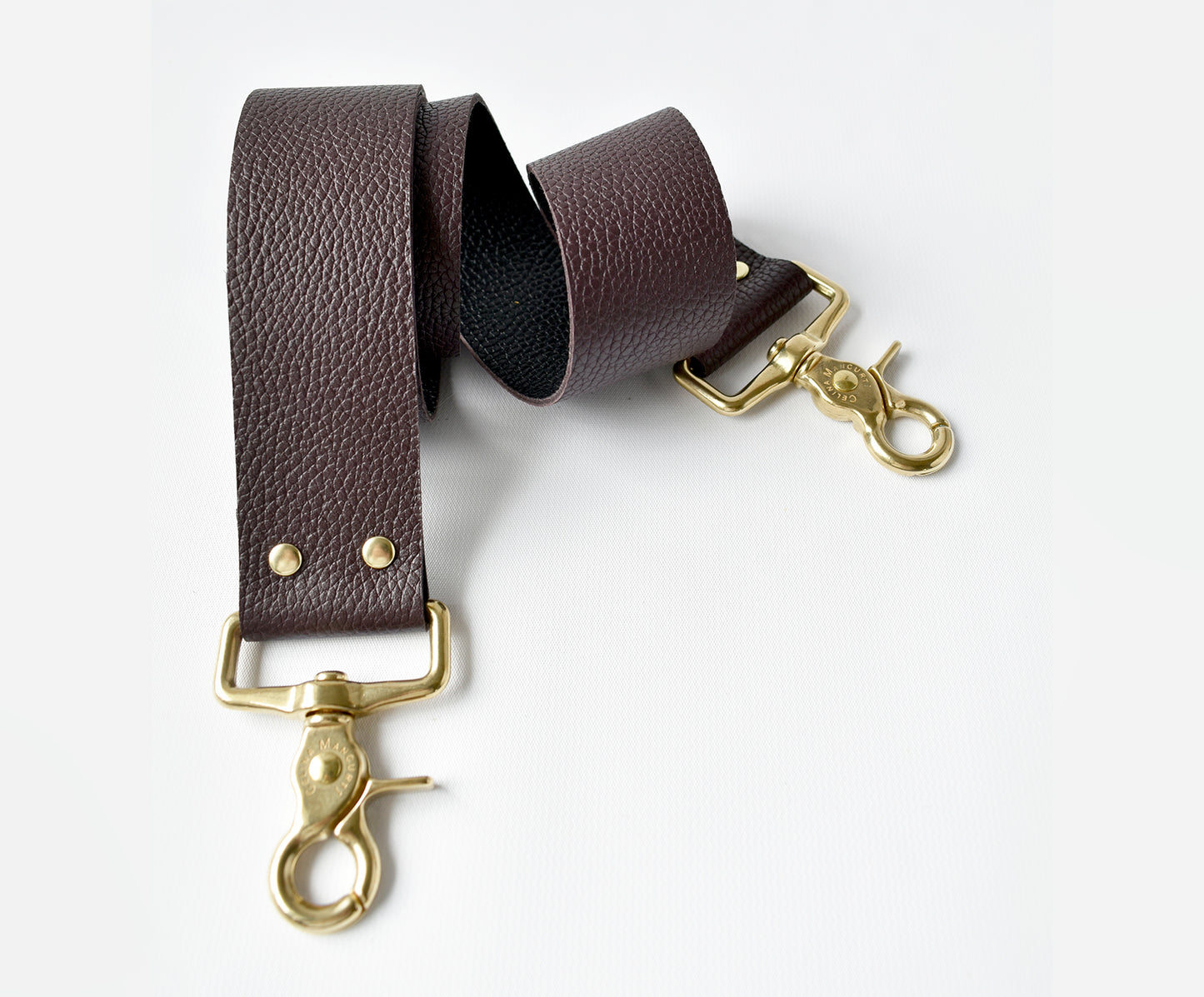 Bag Leather Strap Chocolate/Black