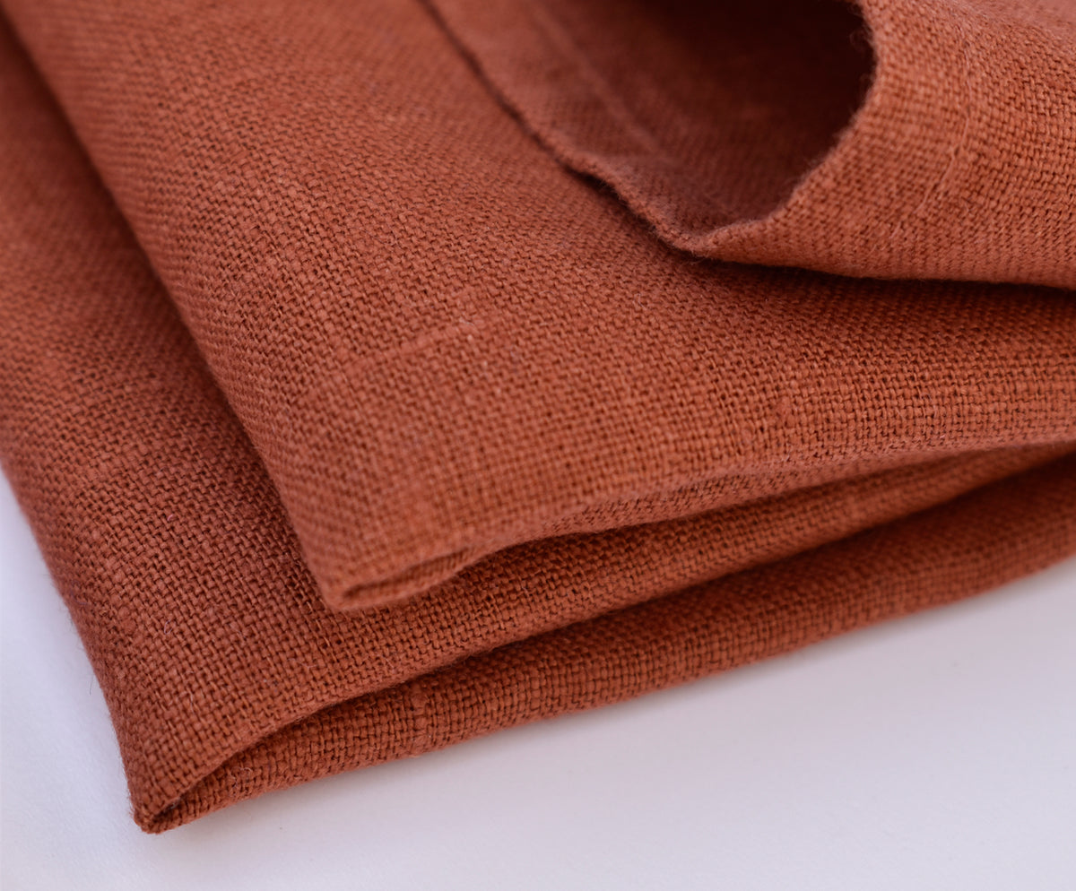 FINAL SALE- Terracota Linen Napkins -Set of 2