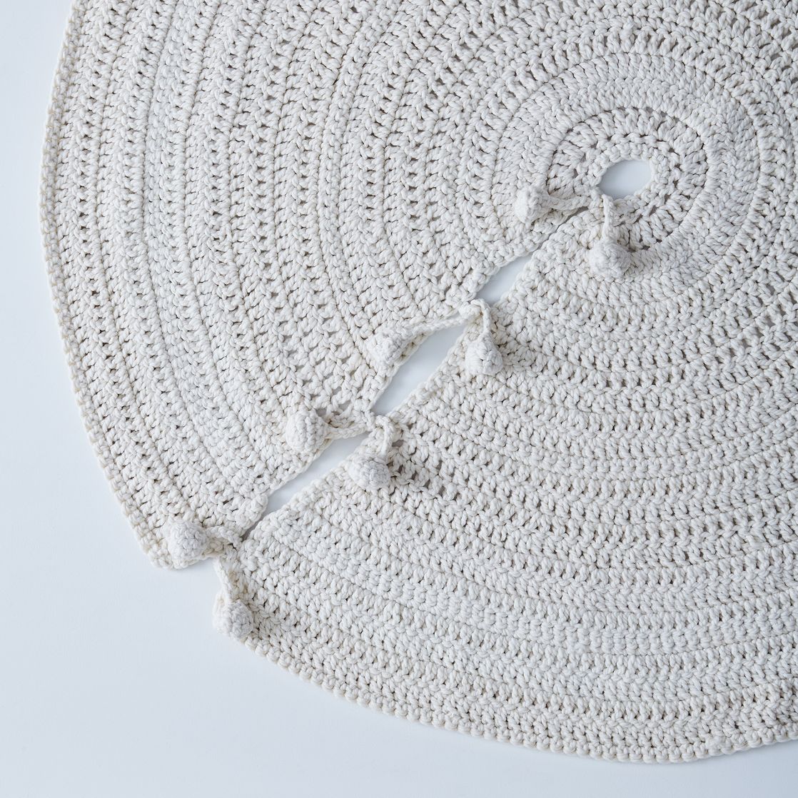 Hand-Crocheted Christmas Tree Skirt