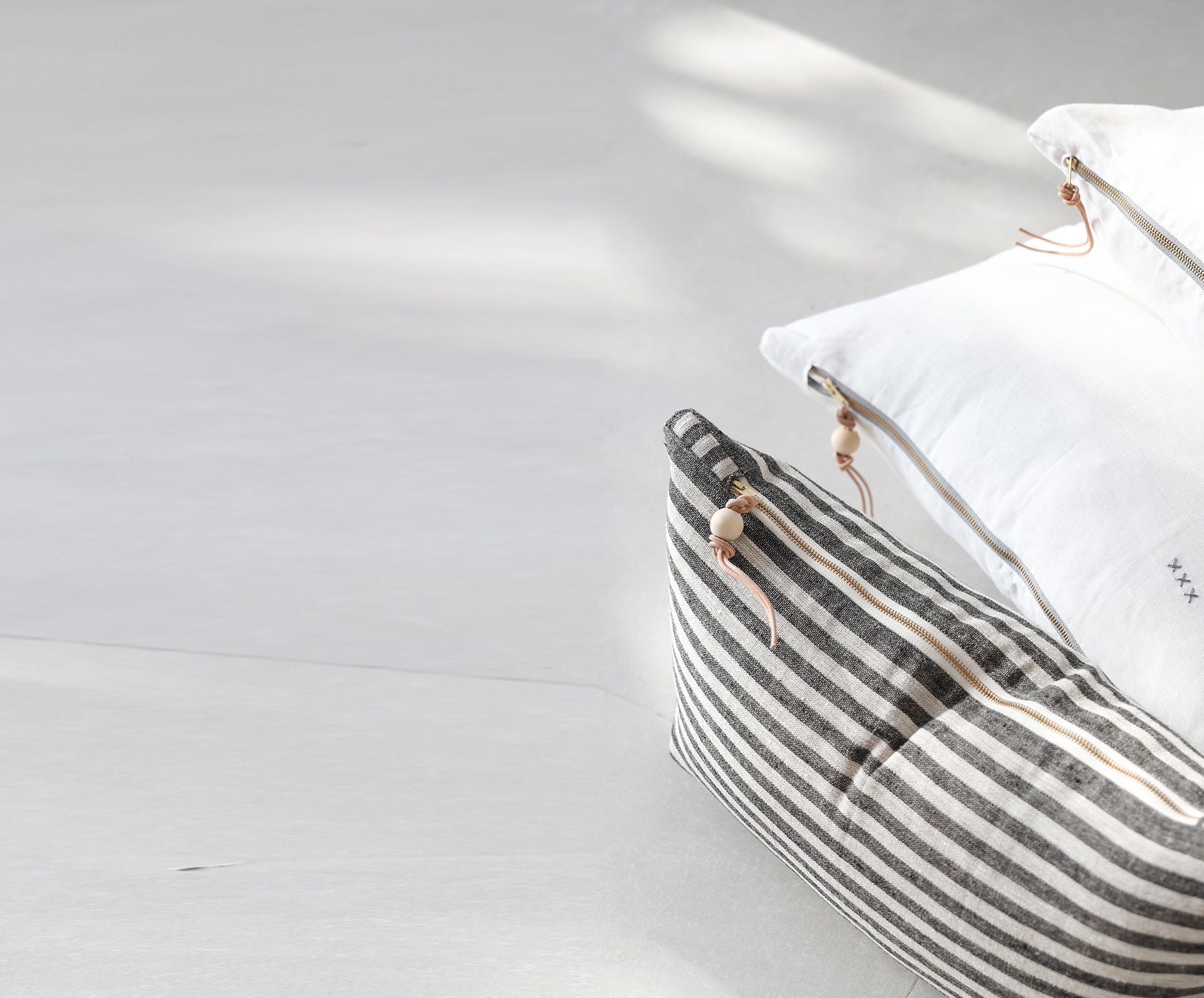 Lumbar Linen Pillow - Off White - celina mancurti - pillow - Cover + Insert - -XXX