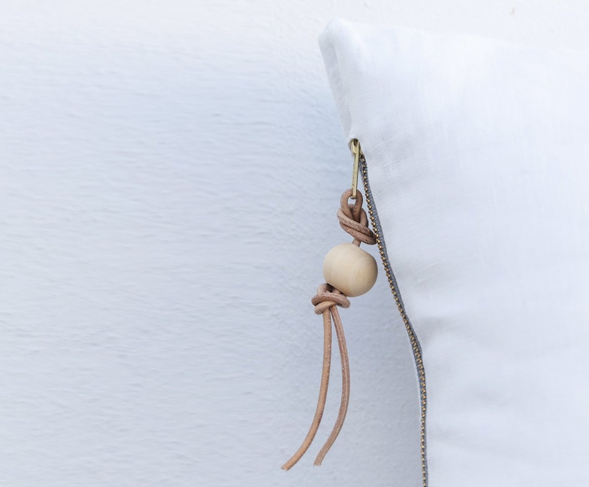 Lumbar Linen Pillow - Off White - celina mancurti - pillow - Cover + Insert - -XXX