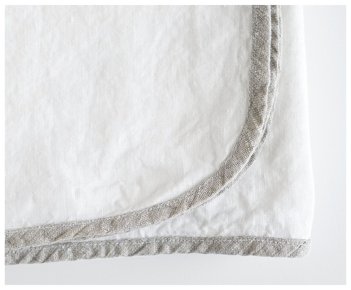 Haydee Tablecloth- Off-white Linen - celina mancurti - tablecloth - 58 x 58 inches - -many sizes