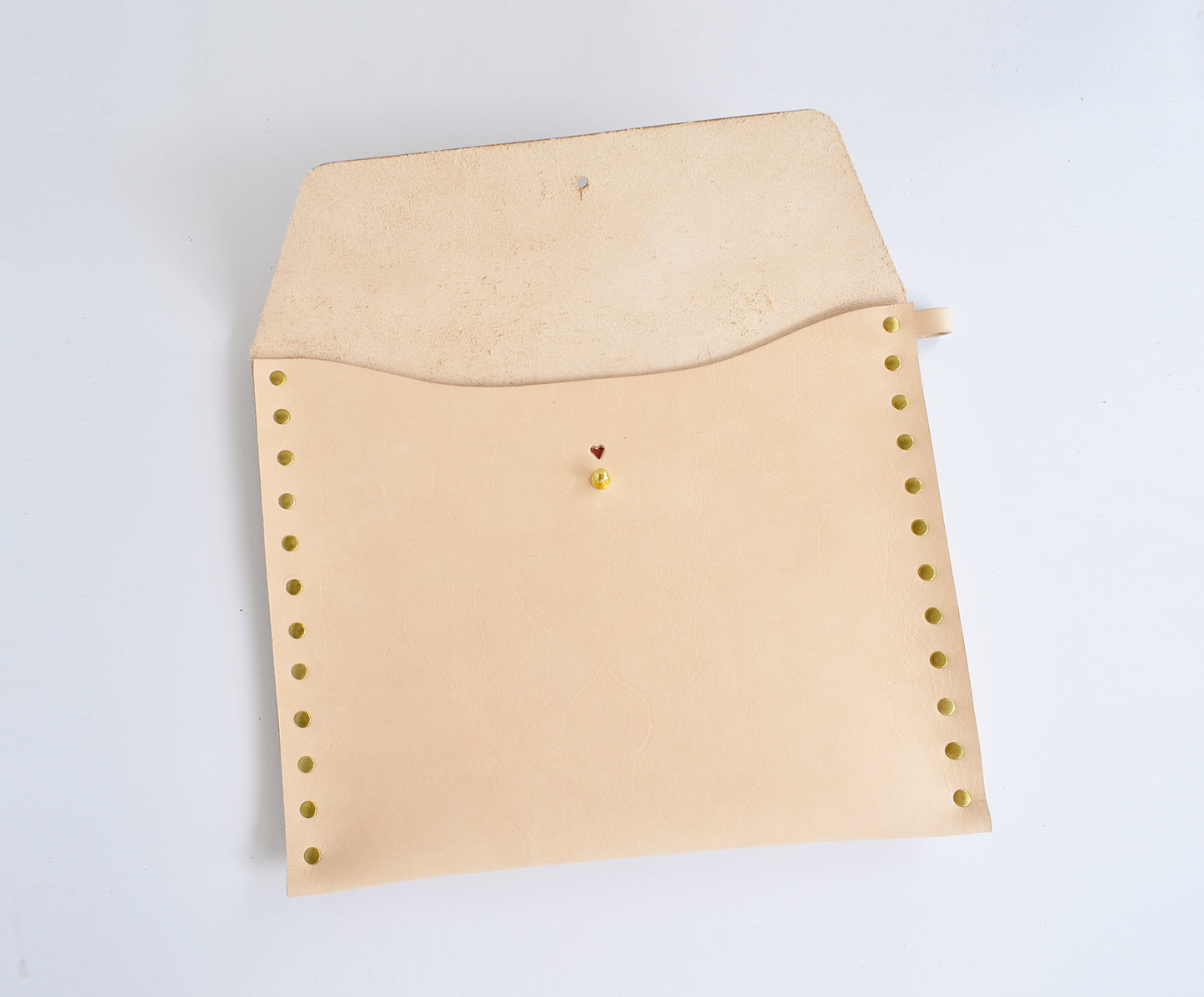 Heart Leather Clutch