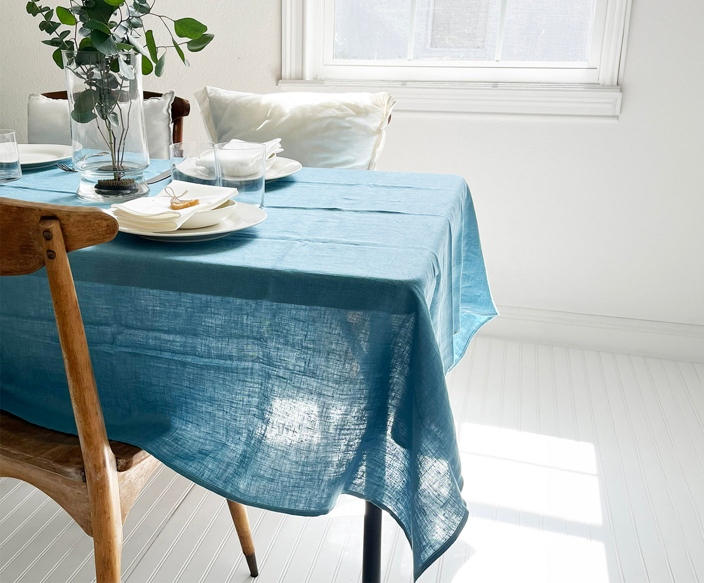 Indigo Linen Tablecloth