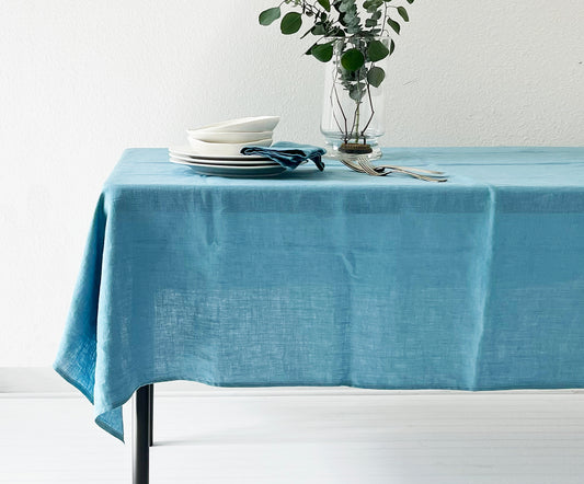 Indigo Linen Tablecloth